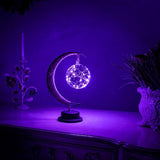 Maanlamp | Handgemaakt Metaal & LED | Decoratief Nachtlicht