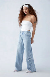 RibbonJeans™ Stijlvolle jeans met strikjes