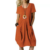 Carly - Summer Solid Color Loose Fit Dress
