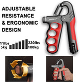 Handknijper met Teller | Verstelbare Weerstand 5–100KG | GripCore™