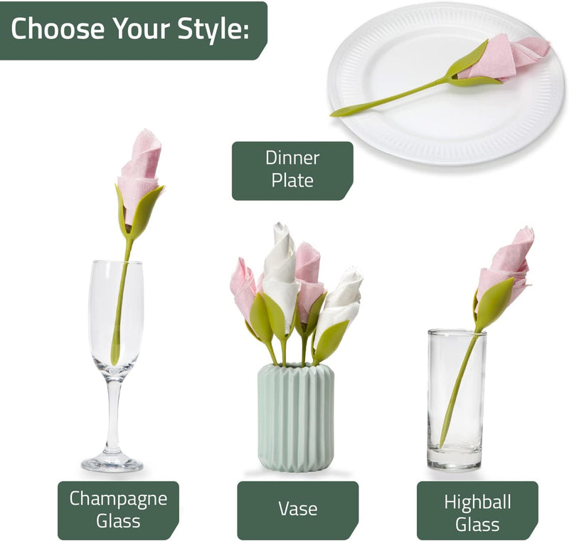Servet Bloemen Maker | Tafel Decoratie Tool | Voor Bruiloften & Feestjes | Herbruikbaar PP-Plastic