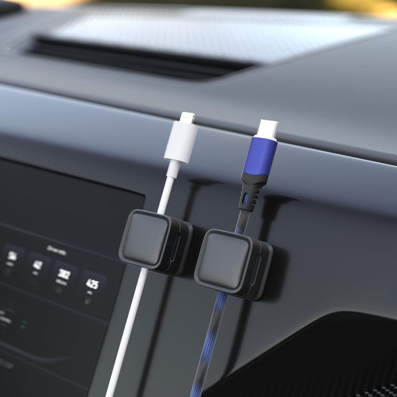 Magnetische Kabel Organizer | Zelfklevende Kabelhouder | Bureau & Auto | 5 Sleuven