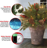 Kerst Decoratie Arrangement | Met LED Verlichting | 45 cm | Voor Binnen & Buiten