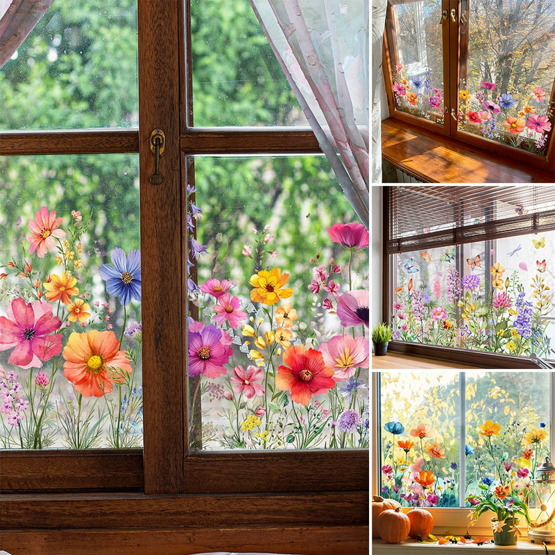 1+1 Gratis | FloraDecoratie™ Herbruikbare Raamstickers