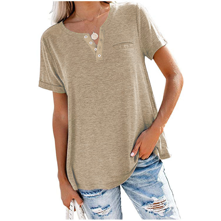 Lotte™ Blouse Met Korte Mouwen en V-hals