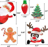 Kerst Auto Decoratie | Reflecterende Lamp Magneet Set | Glow-in-the-Dark | Waterdicht