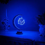 Maanlamp | Handgemaakt Metaal & LED | Decoratief Nachtlicht