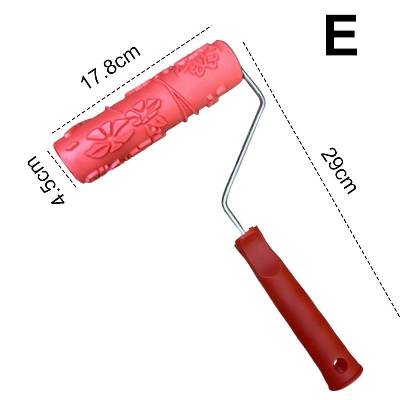 Verfroller met Reliëfpatroon | Decoratieve Muurroller | Rubberen Structuur | 17,8 cm