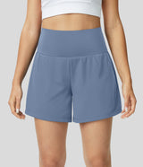 FlexiYoga™ 2-in-1 yogashort met hoge taille