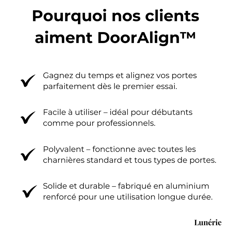 Deur Afsteltool | Naadloze Deuruitlijning | Versterkt Aluminium 8mm