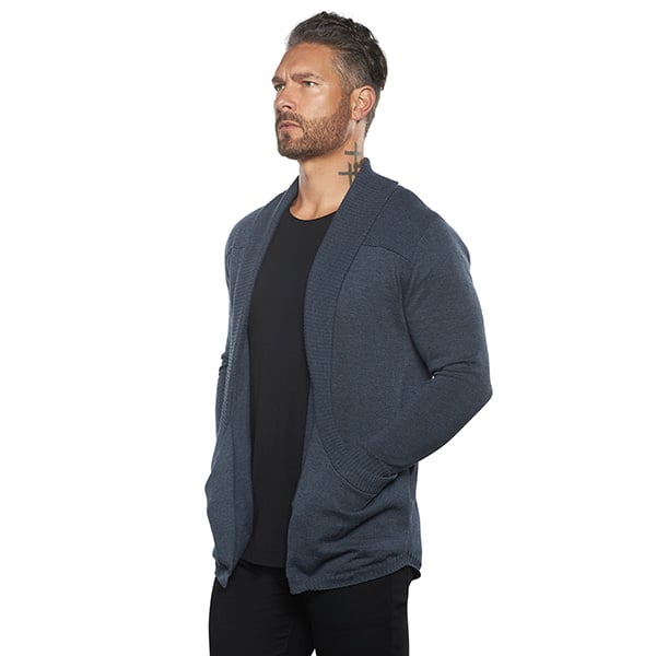 Heren Cardigan Vest | Slim Fit | Lichtgewicht | Shawl Kraag
