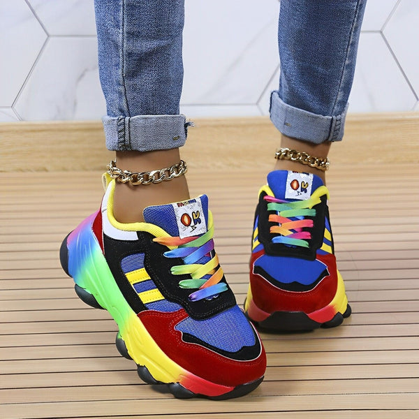 Frida™ Meerkleurige Orthopedische Hardloopschoenen In Regenboogkleuren