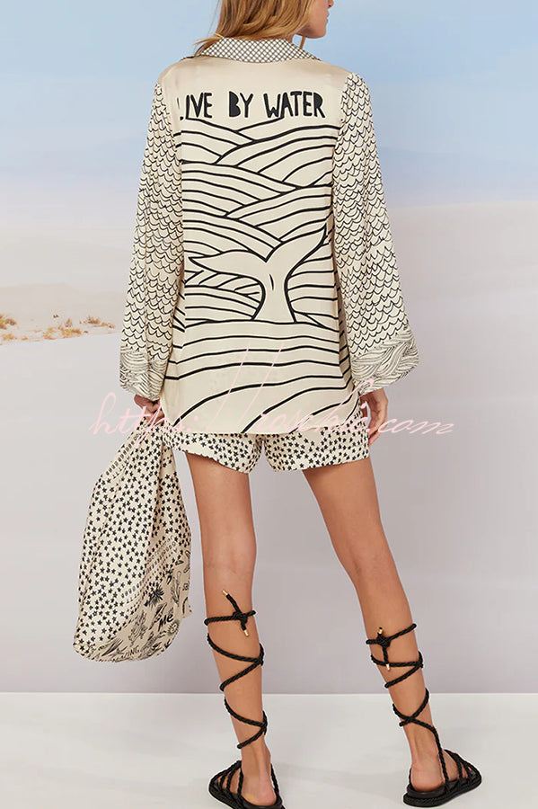 Veronika™ Zomer Satijnen Shorts Set