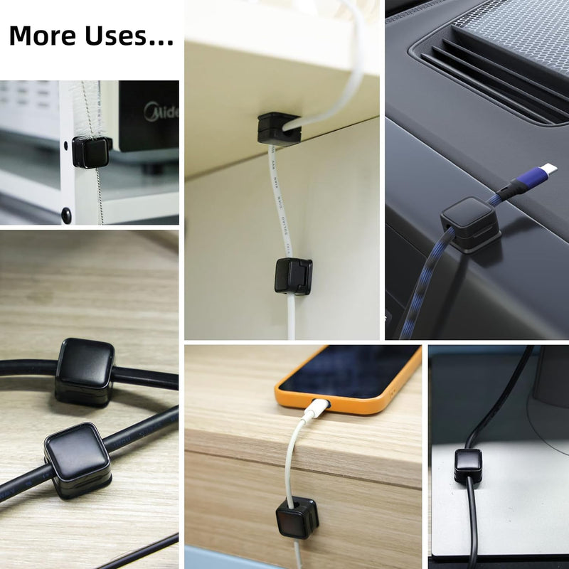 Magnetische Kabel Organizer | Zelfklevende Kabelhouder | Bureau & Auto | 5 Sleuven