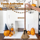 Halloween Bezem Decoratie | Zwevend & Lachend | Geluids- en Aanraak Geactiveerd | Kunststof | 120 cm