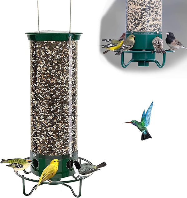 Vogelvoederhuis | Eekhoornvrij | 4 Voerpoorten | 5 lb Zaadcapaciteit
