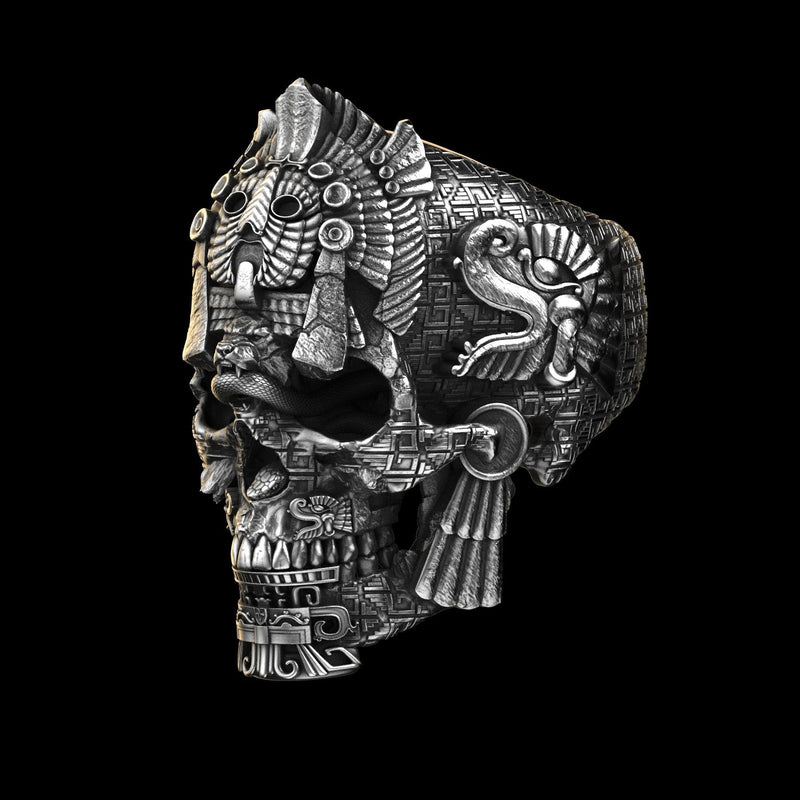 Zilveren Schedel Ring | Sterling Zilver | Gedetailleerd Design voor Mannen & Vrouwen