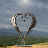 Metalen Paardensculptuur | Handgemaakt Tuinbeeld | Weerbestendig | 50×50×15 cm