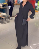 Amara™ | Luxe Maxi Jurk met Diagonale Halslijn en Stijlvolle Zijsplit voor Zomerse Elegant