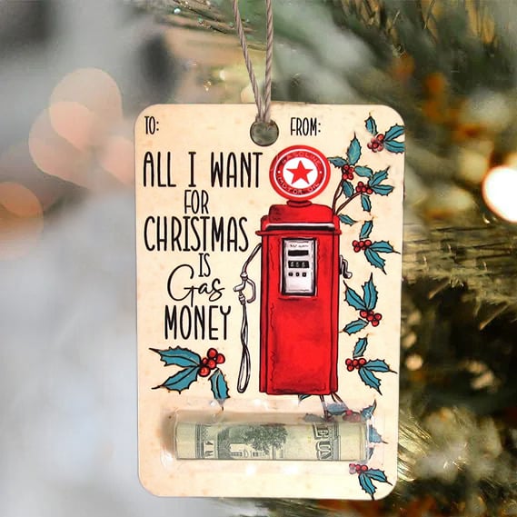 Kerst Geldhouder | Houten Decoratie | Handgemaakt Cadeau Idee