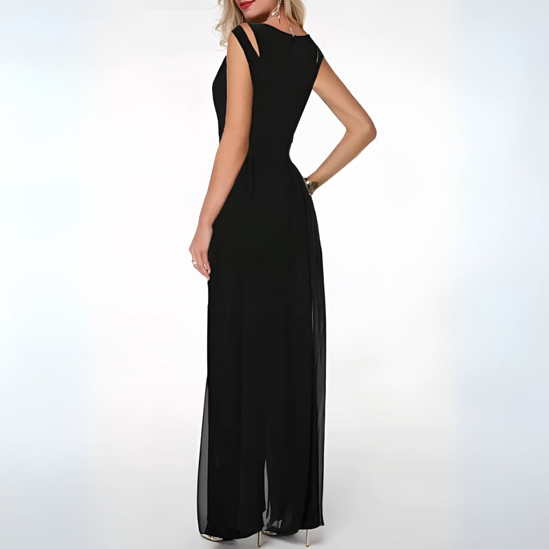 Mouwloze jumpsuit met wijde pijpen voor dames | Zomer