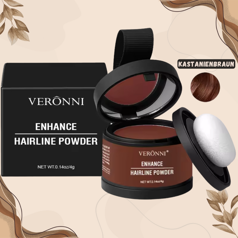 Haarpoeder voor Dekkende Haarlijn & Wenkbrauwen | Waterproof & Langhoudend | Compact Reisset 4 g
