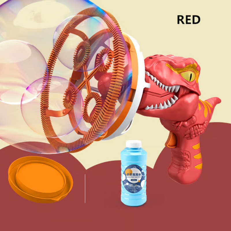 Dinosaurus Bellenblaas Pistool | Elektrisch | 1000+ Bellen per Minuut | ABS Kunststof