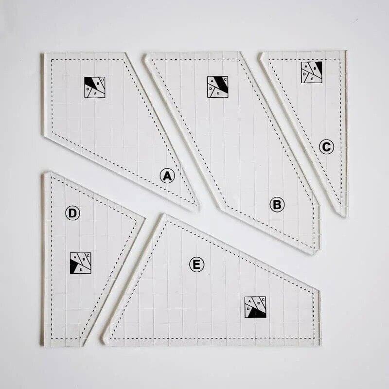 Creatieve Quilt Snijmal | Multi-Patroon | Geschikt voor Stoffen Restjes | 20 cm Quiltblokken