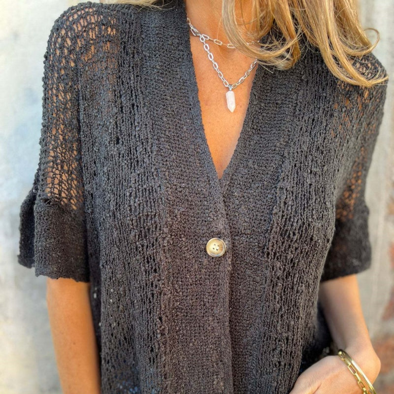 Claudia™ Gebreide Holle Cardigan