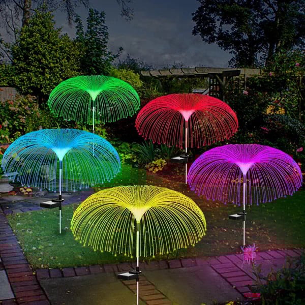 Solar Tuinlamp | Kikkerdril Jellyfish Design | Warm Wit & Kleurenwissel | 75 cm | Waterdicht