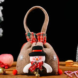 Kerst Cadeauzakjes | Herbruikbare Stoffen Cadeautas | Sneeuwman, Kerstman & Rendier Designs