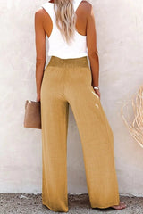 Florence™ Broek met hoge taille en smokwerk