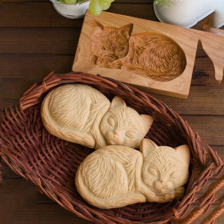 Houten Koekjesvorm | Uitsteker & Stempel | Beukenhout | Diverse Dierenmotieven