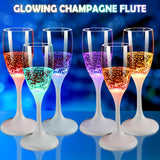 LED Wijn- en Champagneglazen | 6 Kleuren | Vloeistof Geactiveerd | Herbruikbaar | Set van 2 Stuks