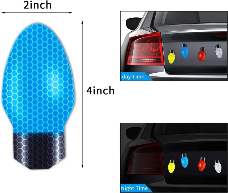 Kerst Auto Decoratie | Reflecterende Lamp Magneet Set | Glow-in-the-Dark | Waterdicht