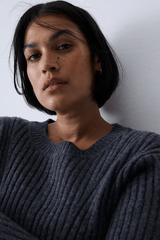 Dames Ribgebreide Jurk | Ronde Hals | Lange Mouwen | Slanke Pasvorm