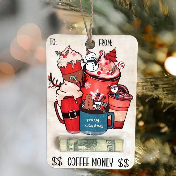 Kerst Geldhouder | Houten Decoratie | Handgemaakt Cadeau Idee