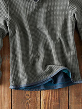 Heren Casual Overhemd | Losse Pasvorm | Opstaande Kraag | Lange Mouw