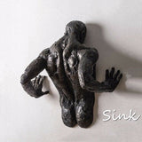Decoratief Wandbeeld | Resin Kunstwerk | Abstracte Mensfiguren | Ophangbaar | Meerdere Maten