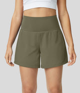 FlexiYoga™ 2-in-1 yogashort met hoge taille