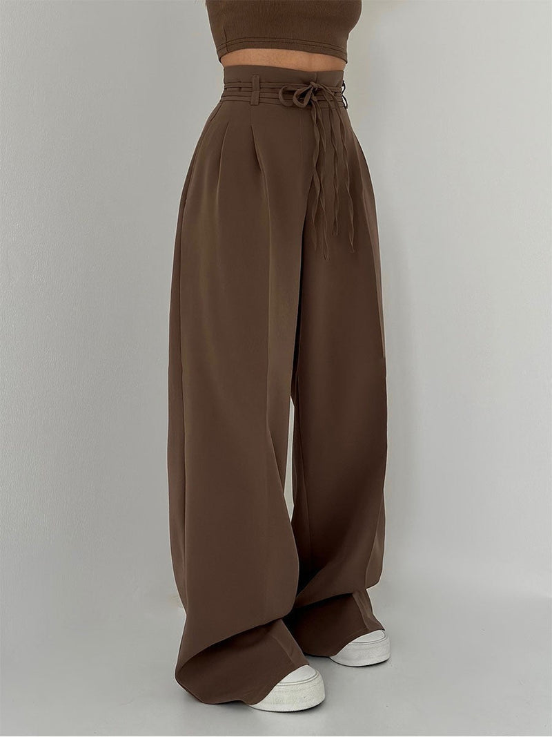 Dames High-Waist Broek | Wijde Pijpen | Comfortabele Pasvorm