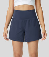 FlexiYoga™ 2-in-1 yogashort met hoge taille