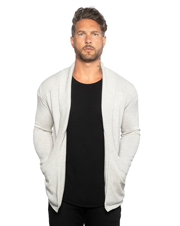 Heren Cardigan Vest | Slim Fit | Lichtgewicht | Shawl Kraag
