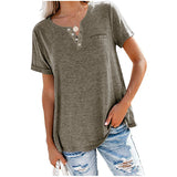 Lotte™ Blouse Met Korte Mouwen en V-hals