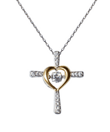 Halsketting met boodschapkaart | Geschenk voor dochter | Kruis met zirconia & geschenkdoos