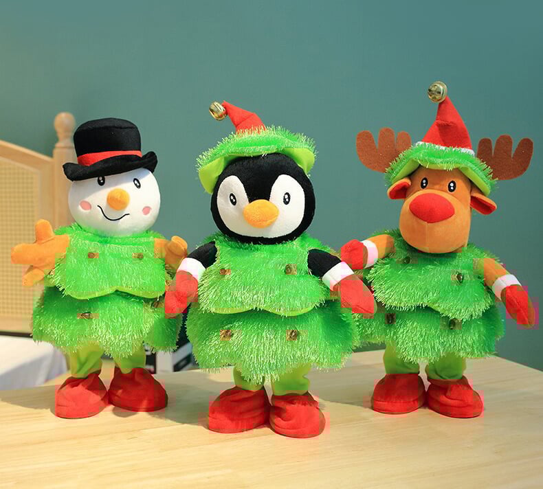 Kerst Knuffel Pop | Zingend & Dansend | Interactieve Kerstdecoratie 40cm