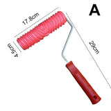 Verfroller met Reliëfpatroon | Decoratieve Muurroller | Rubberen Structuur | 17,8 cm