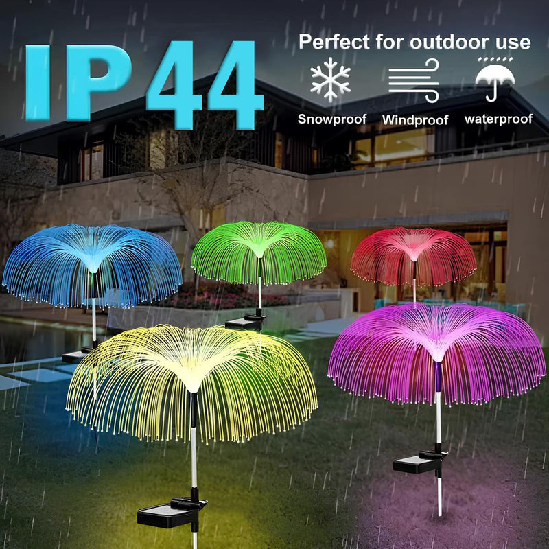 Solar Tuinlamp | Kikkerdril Jellyfish Design | Warm Wit & Kleurenwissel | 75 cm | Waterdicht