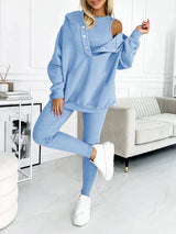 Dames 3-Delig Lounge Set | Hoodie, Vest & Broek | Zachte Stof met Ademend Weefsel