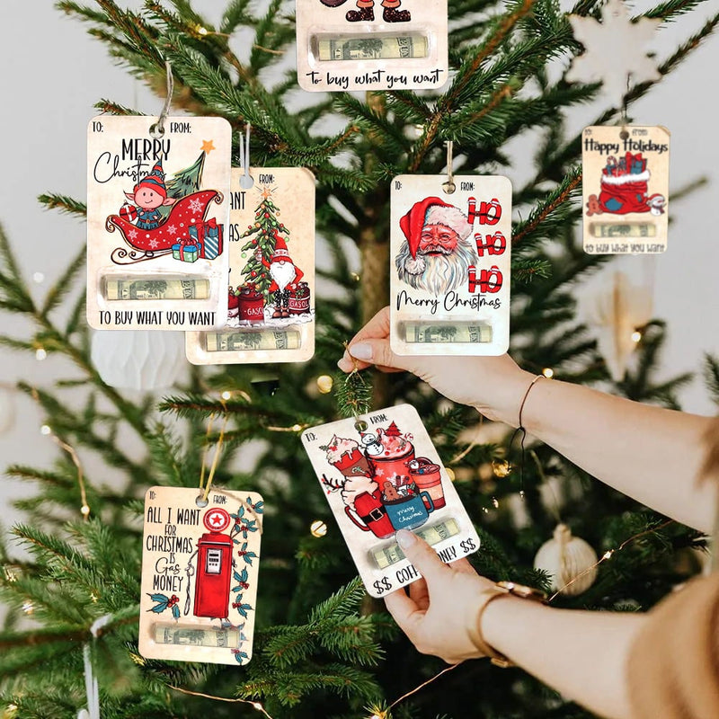 Kerst Geldhouder | Houten Decoratie | Handgemaakt Cadeau Idee